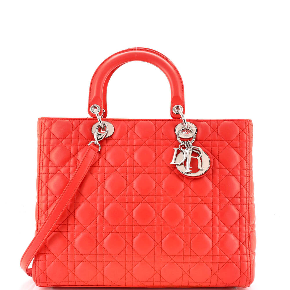 Christian Dior Large Lady Dior Bag Cannage Quilt Lambskin